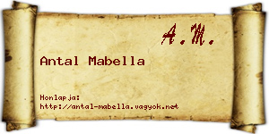 Antal Mabella névjegykártya
